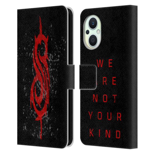 Slipknot We Are Not Your Kind Red Distressed Look Leather Book Wallet Case Cover For OPPO Reno8 Lite
