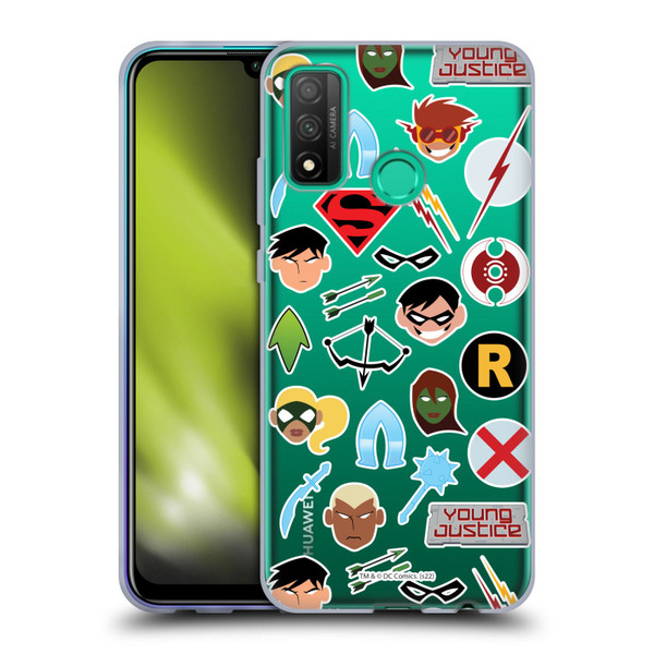 Young Justice Graphics Icons Soft Gel Case for Huawei P Smart (2020)