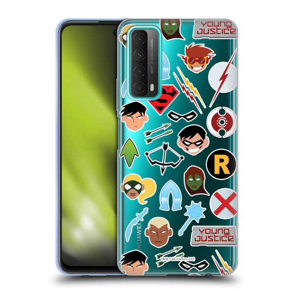 Young Justice Graphics Icons Soft Gel Case for Huawei P Smart (2021)