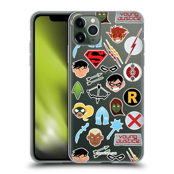 Young Justice Graphics Icons Soft Gel Case for Apple iPhone 11 Pro Max