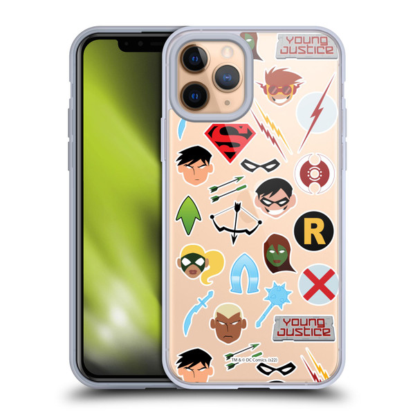 Young Justice Graphics Icons Soft Gel Case for Apple iPhone 11 Pro