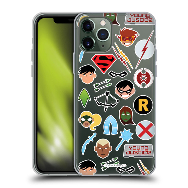 Young Justice Graphics Icons Soft Gel Case for Apple iPhone 11 Pro