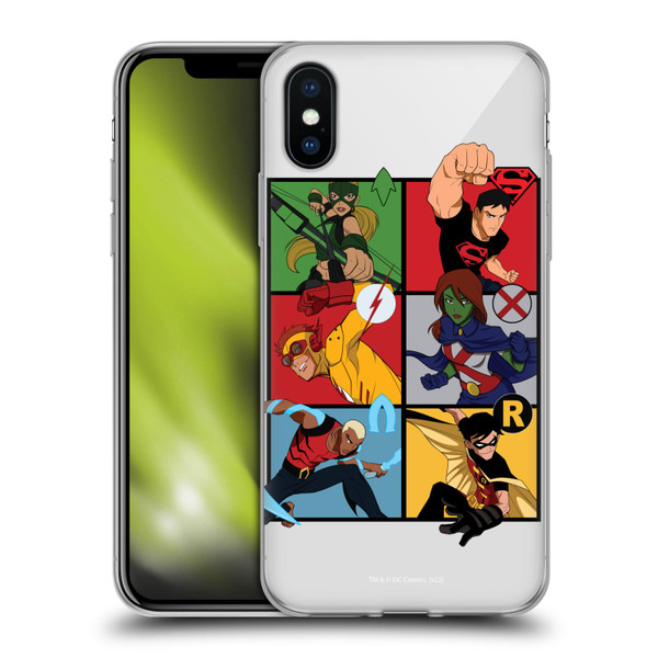 Young Justice Graphics Character Art Soft Gel Case for Apple iPhone X / iPhone XS
