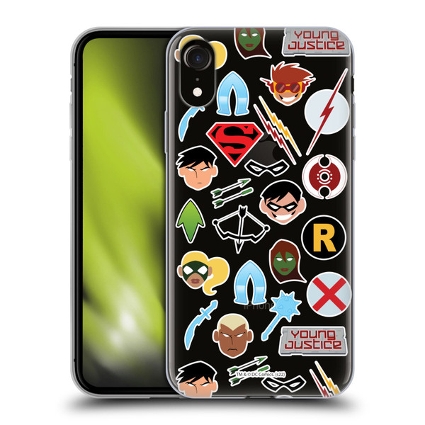 Young Justice Graphics Icons Soft Gel Case for Apple iPhone XR