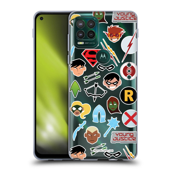 Young Justice Graphics Icons Soft Gel Case for Motorola Moto G Stylus 5G 2021