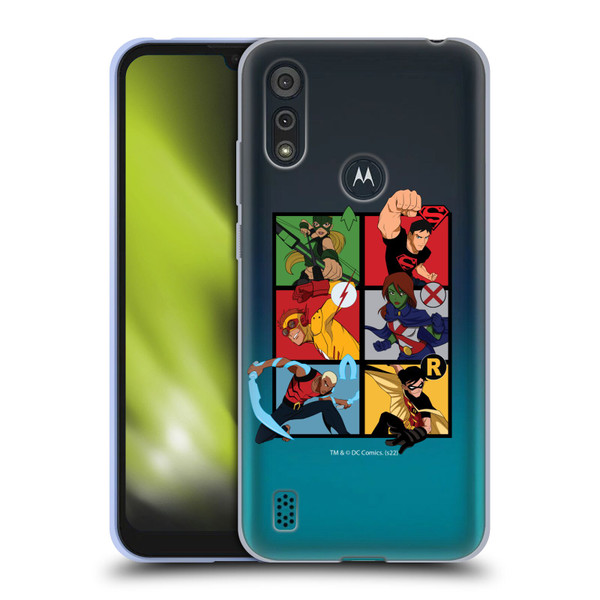 Young Justice Graphics Character Art Soft Gel Case for Motorola Moto E6s (2020)