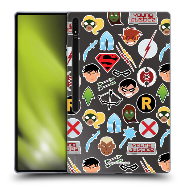 Young Justice Graphics Icons Soft Gel Case for Samsung Galaxy Tab S8 Ultra