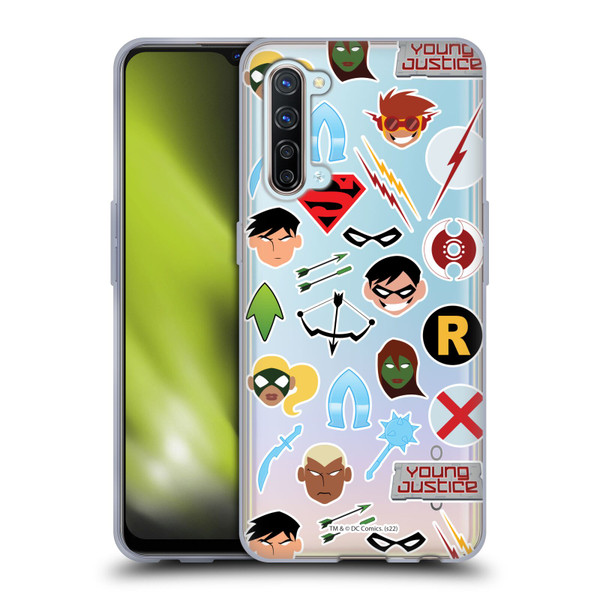 Young Justice Graphics Icons Soft Gel Case for OPPO Find X2 Lite 5G