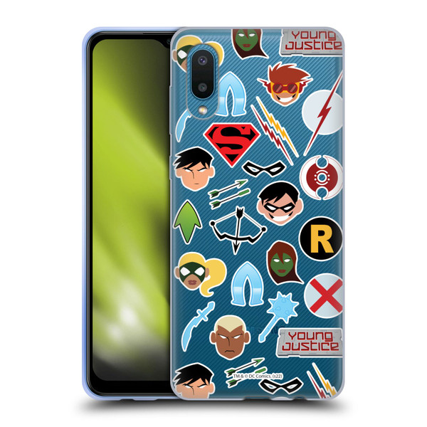 Young Justice Graphics Icons Soft Gel Case for Samsung Galaxy A02/M02 (2021)