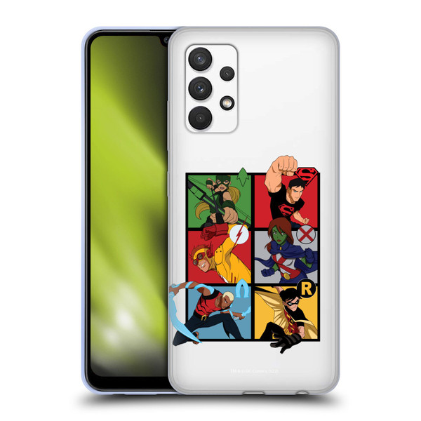 Young Justice Graphics Character Art Soft Gel Case for Samsung Galaxy A32 (2021)