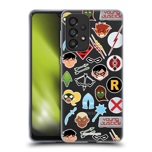 Young Justice Graphics Icons Soft Gel Case for Samsung Galaxy A33 5G (2022)