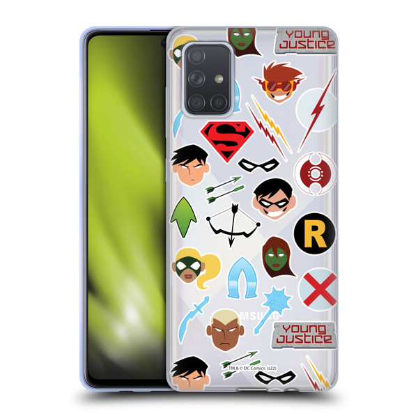 Young Justice Graphics Icons Soft Gel Case for Samsung Galaxy A71 (2019)