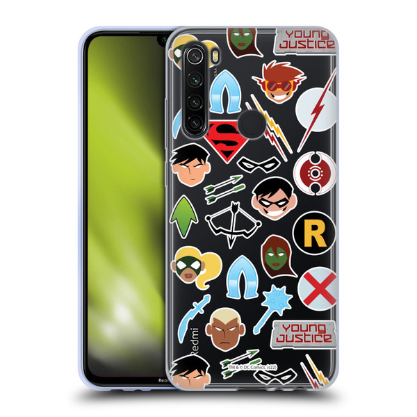Young Justice Graphics Icons Soft Gel Case for Xiaomi Redmi Note 8T