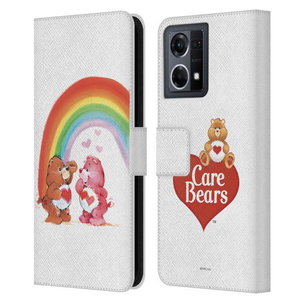 Care Bears Classic Rainbow Leather Book Wallet Case Cover For OPPO Reno8 4G