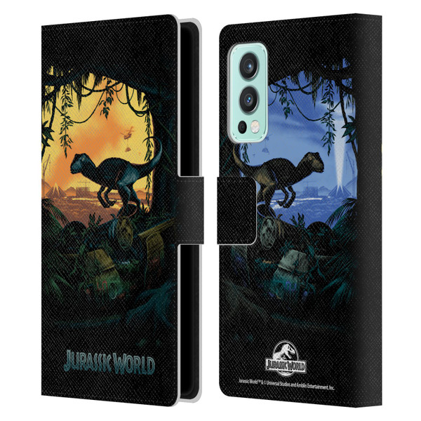 Jurassic World Key Art Blue Velociraptor Leather Book Wallet Case Cover For OnePlus Nord 2 5G