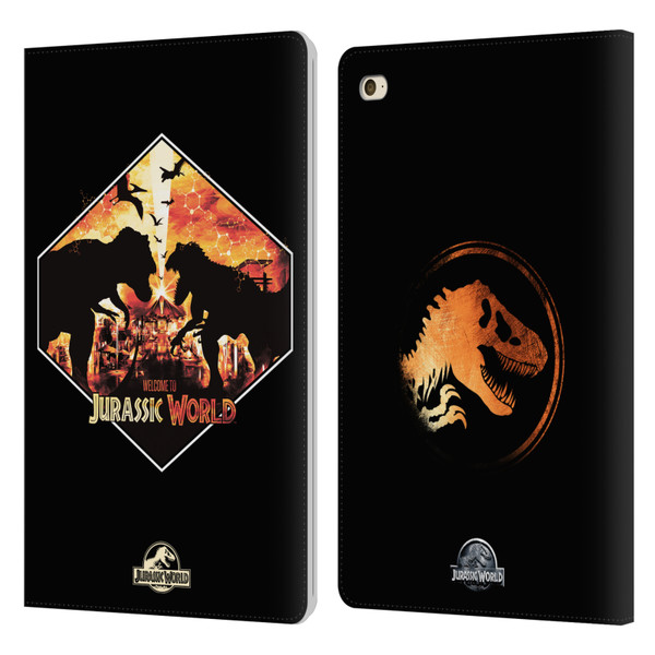 Jurassic World Vector Art T-Rex VS. Indoraptor Leather Book Wallet Case Cover For Apple iPad mini 4