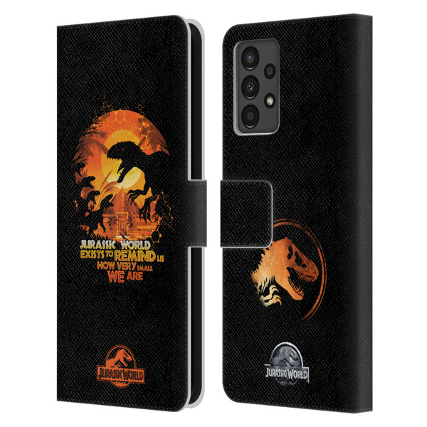 Jurassic World Vector Art Raptors Silhouette Leather Book Wallet Case Cover For Samsung Galaxy A13 (2022)