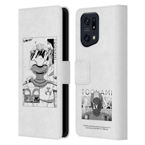 Toonami Graphics Comic Leather Book Wallet Case Cover For OPPO Find X5 Pro