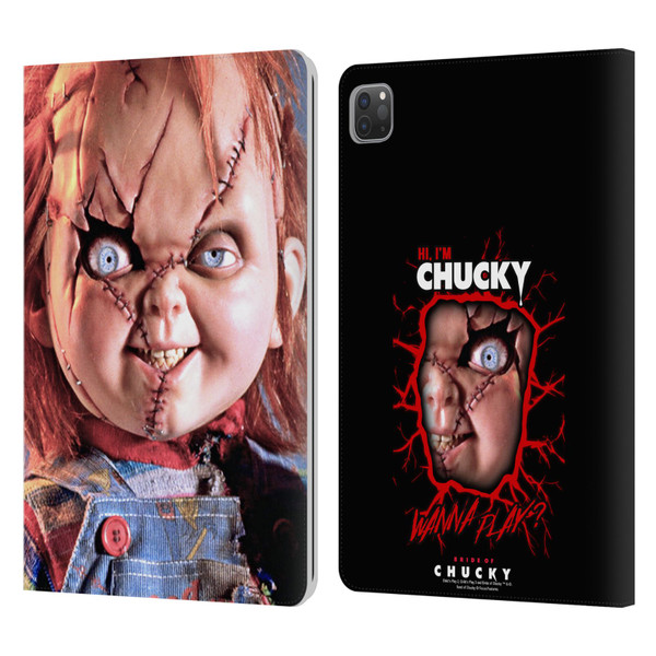 Bride of Chucky Key Art Doll Leather Book Wallet Case Cover For Apple iPad Pro 11 2020 / 2021 / 2022