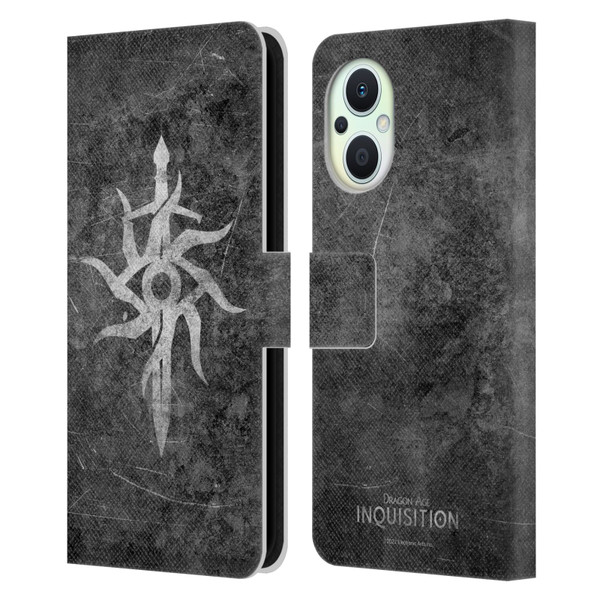 EA Bioware Dragon Age Inquisition Graphics Distressed Symbol Leather Book Wallet Case Cover For OPPO Reno8 Lite
