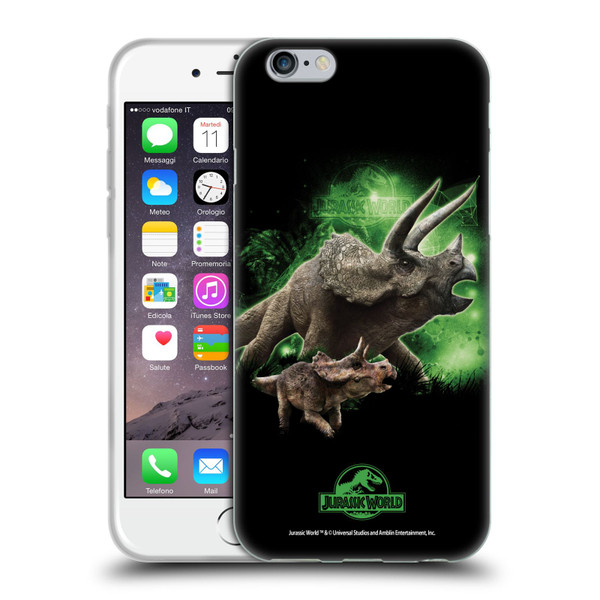 Jurassic World Key Art Triceratops Soft Gel Case for Apple iPhone 6 / iPhone 6s