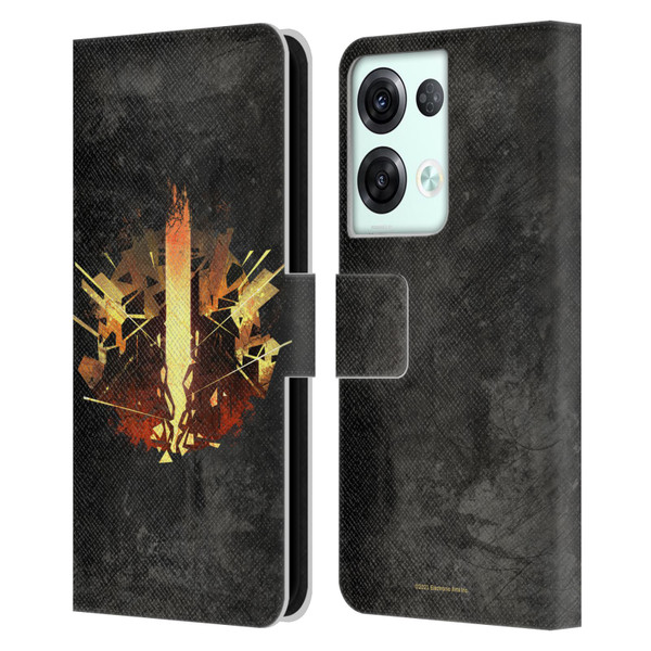 EA Bioware Dragon Age Heraldry Chantry Leather Book Wallet Case Cover For OPPO Reno8 Pro
