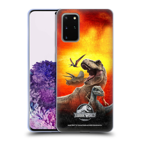 Jurassic World Key Art Dinosaurs Soft Gel Case for Samsung Galaxy S20+ / S20+ 5G