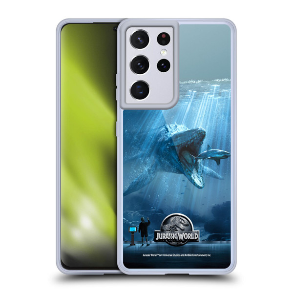 Jurassic World Key Art Mosasaurus Soft Gel Case for Samsung Galaxy S21 Ultra 5G
