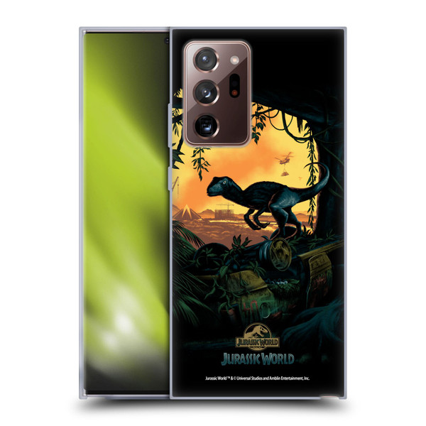 Jurassic World Key Art Blue Velociraptor Soft Gel Case for Samsung Galaxy Note20 Ultra / 5G