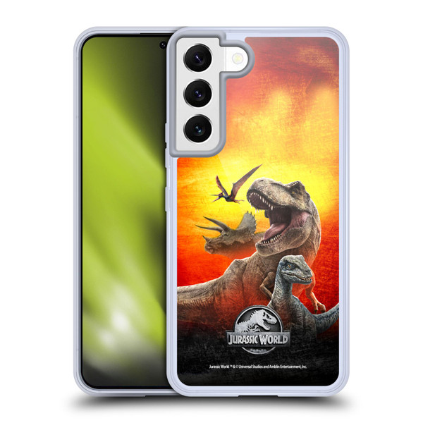 Jurassic World Key Art Dinosaurs Soft Gel Case for Samsung Galaxy S22 5G