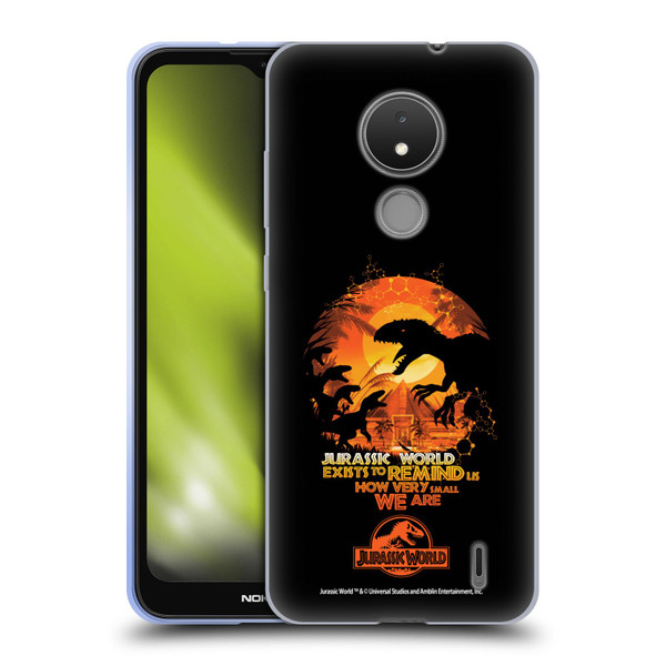 Jurassic World Vector Art Raptors Silhouette Soft Gel Case for Nokia C21