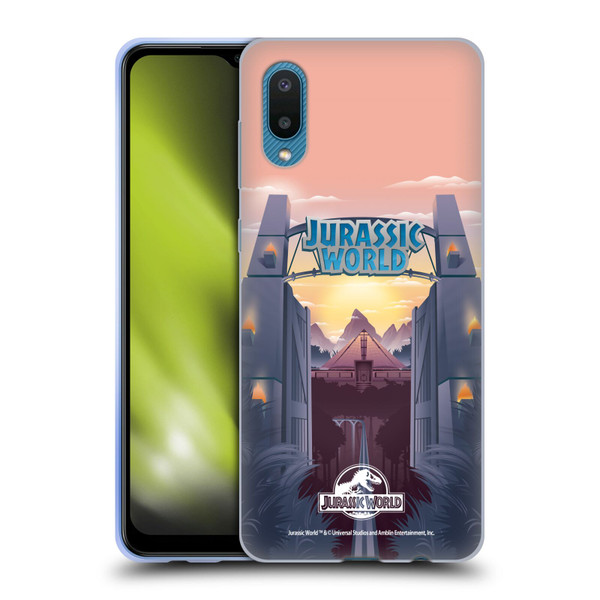 Jurassic World Vector Art Park's Gate Soft Gel Case for Samsung Galaxy A02/M02 (2021)