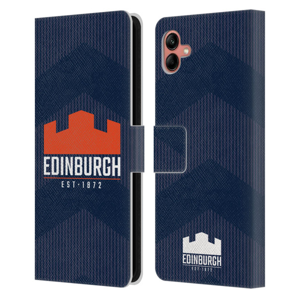 Edinburgh Rugby Graphics Lines Leather Book Wallet Case Cover For Samsung Galaxy A04 (2022)