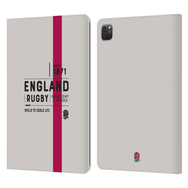 England Rugby Union History Since 1871 Leather Book Wallet Case Cover For Apple iPad Pro 11 2020 / 2021 / 2022