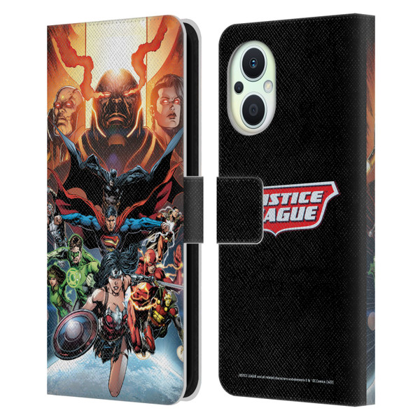 Justice League DC Comics Comic Book Covers #10 Darkseid War Leather Book Wallet Case Cover For OPPO Reno8 Lite