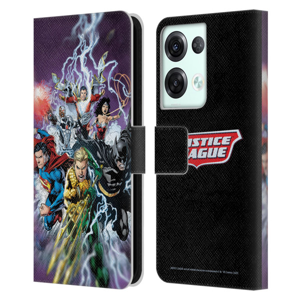 Justice League DC Comics Comic Book Covers New 52 #15 Leather Book Wallet Case Cover For OPPO Reno8 Pro
