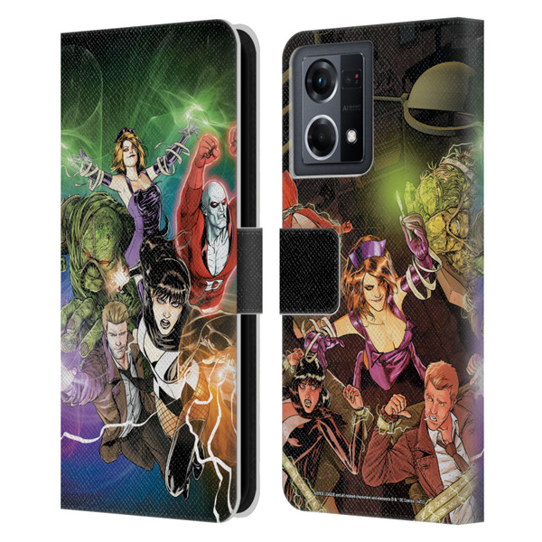 Justice League DC Comics Dark Comic Art #30 Group Leather Book Wallet Case Cover For OPPO Reno8 4G