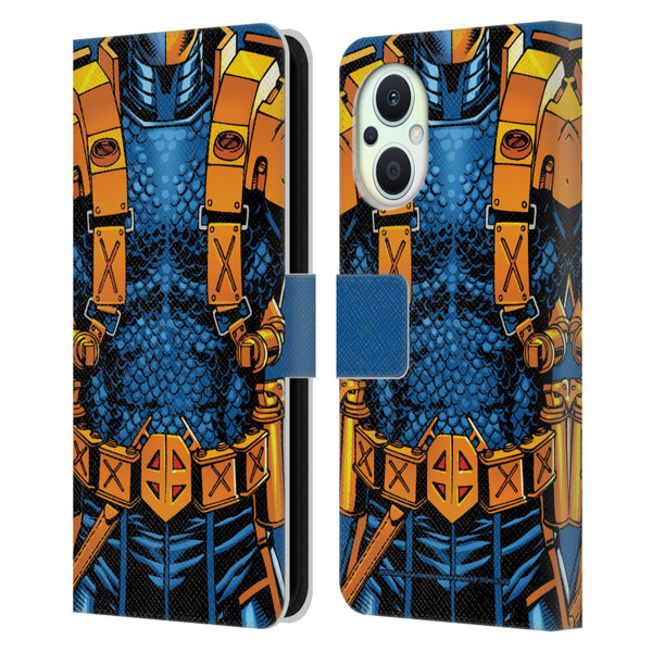 Justice League DC Comics Deathstroke Comic Art New 52 Costume Leather Book Wallet Case Cover For OPPO Reno8 Lite