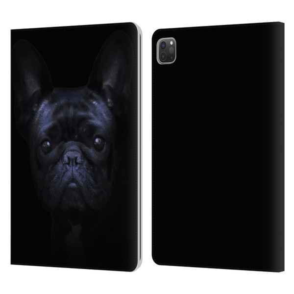 Klaudia Senator French Bulldog 2 Darkness Leather Book Wallet Case Cover For Apple iPad Pro 11 2020 / 2021 / 2022
