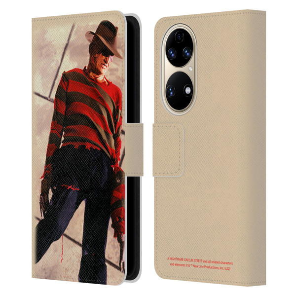 A Nightmare On Elm Street: The Dream Child Graphics Freddy Leather Book Wallet Case Cover For Huawei P50