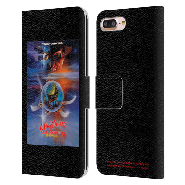 A Nightmare On Elm Street: The Dream Child Graphics Poster Leather Book Wallet Case Cover For Apple iPhone 7 Plus / iPhone 8 Plus