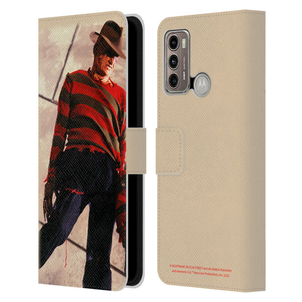 A Nightmare On Elm Street: The Dream Child Graphics Freddy Leather Book Wallet Case Cover For Motorola Moto G60 / Moto G40 Fusion