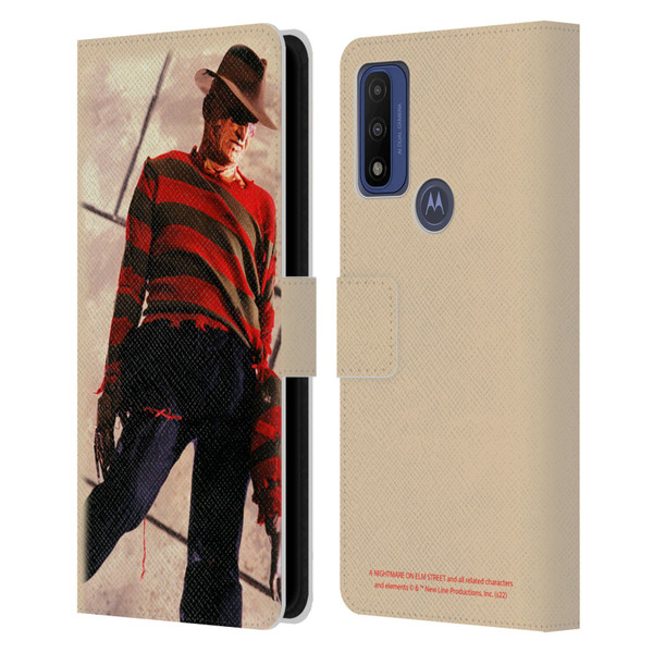 A Nightmare On Elm Street: The Dream Child Graphics Freddy Leather Book Wallet Case Cover For Motorola G Pure