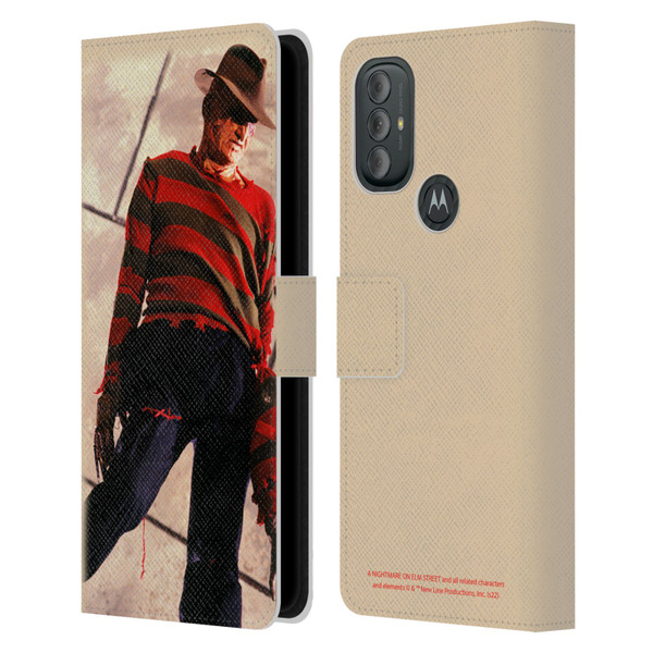 A Nightmare On Elm Street: The Dream Child Graphics Freddy Leather Book Wallet Case Cover For Motorola Moto G10 / Moto G20 / Moto G30