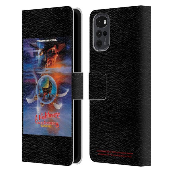 A Nightmare On Elm Street: The Dream Child Graphics Poster Leather Book Wallet Case Cover For Motorola Moto G22