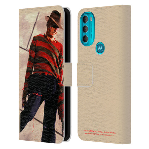 A Nightmare On Elm Street: The Dream Child Graphics Freddy Leather Book Wallet Case Cover For Motorola Moto G71 5G