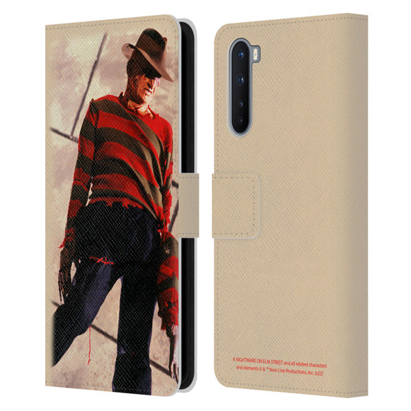 A Nightmare On Elm Street: The Dream Child Graphics Freddy Leather Book Wallet Case Cover For OnePlus Nord 5G