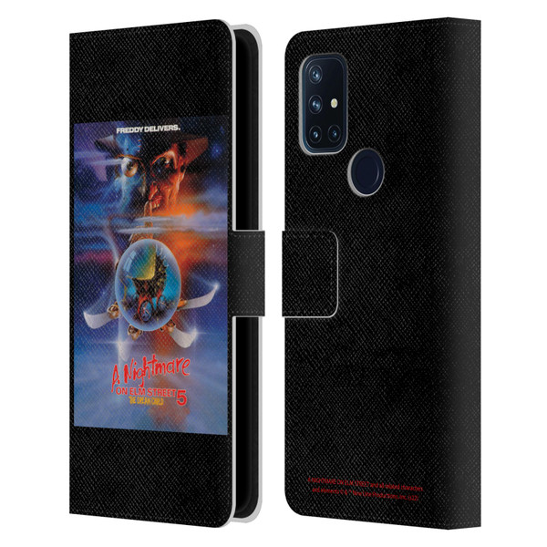 A Nightmare On Elm Street: The Dream Child Graphics Poster Leather Book Wallet Case Cover For OnePlus Nord N10 5G