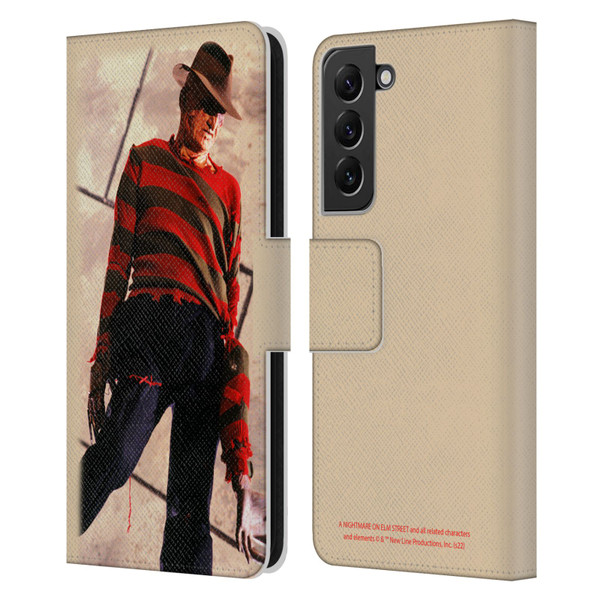 A Nightmare On Elm Street: The Dream Child Graphics Freddy Leather Book Wallet Case Cover For Samsung Galaxy S22+ 5G