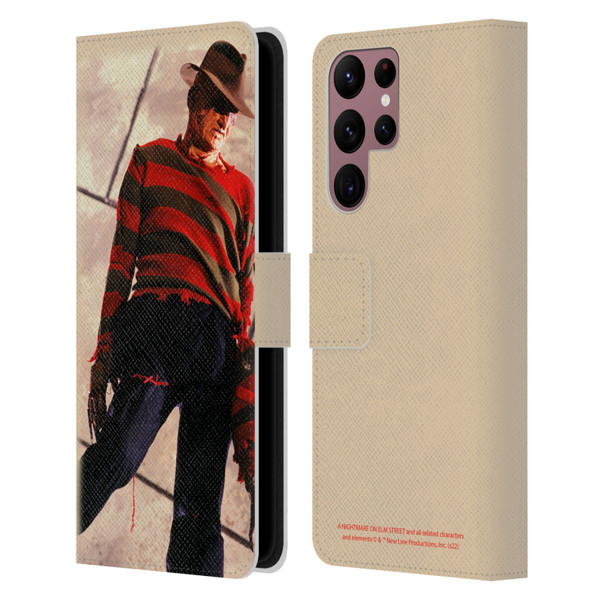 A Nightmare On Elm Street: The Dream Child Graphics Freddy Leather Book Wallet Case Cover For Samsung Galaxy S22 Ultra 5G